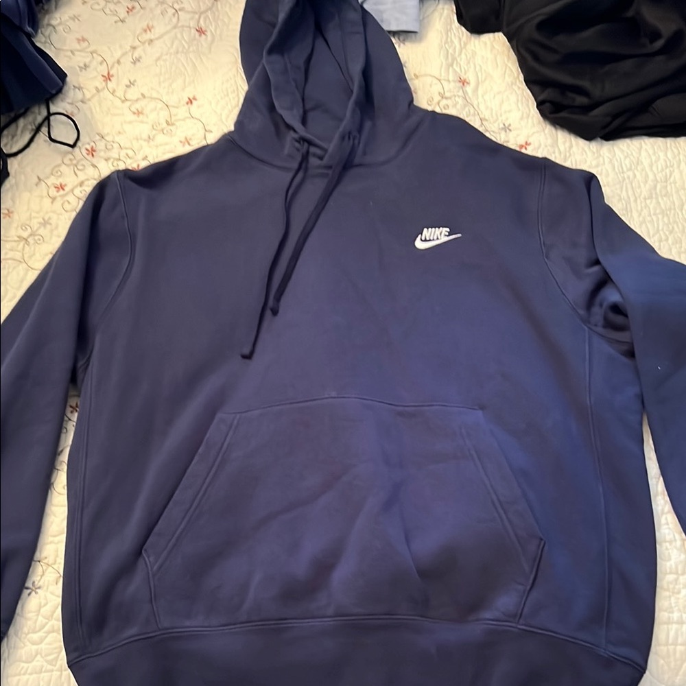 Nike large dark blue sweatshirt.  Good condition.